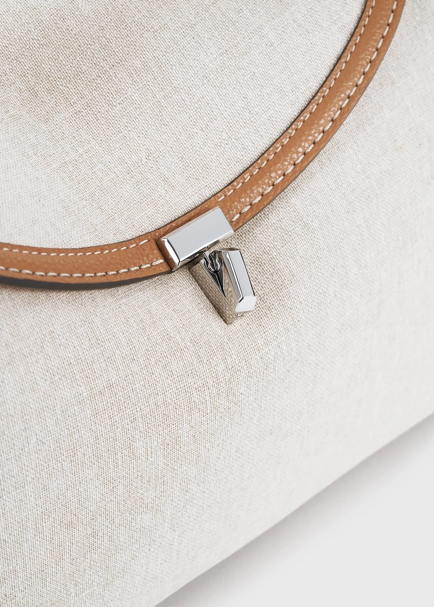 T-lock canvas top handle ecru/tan sold by Toteme product image thumbnail 5