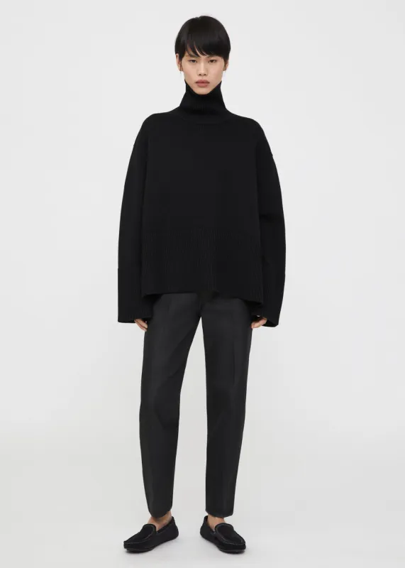 Wool cotton turtleneck black sold by Toteme