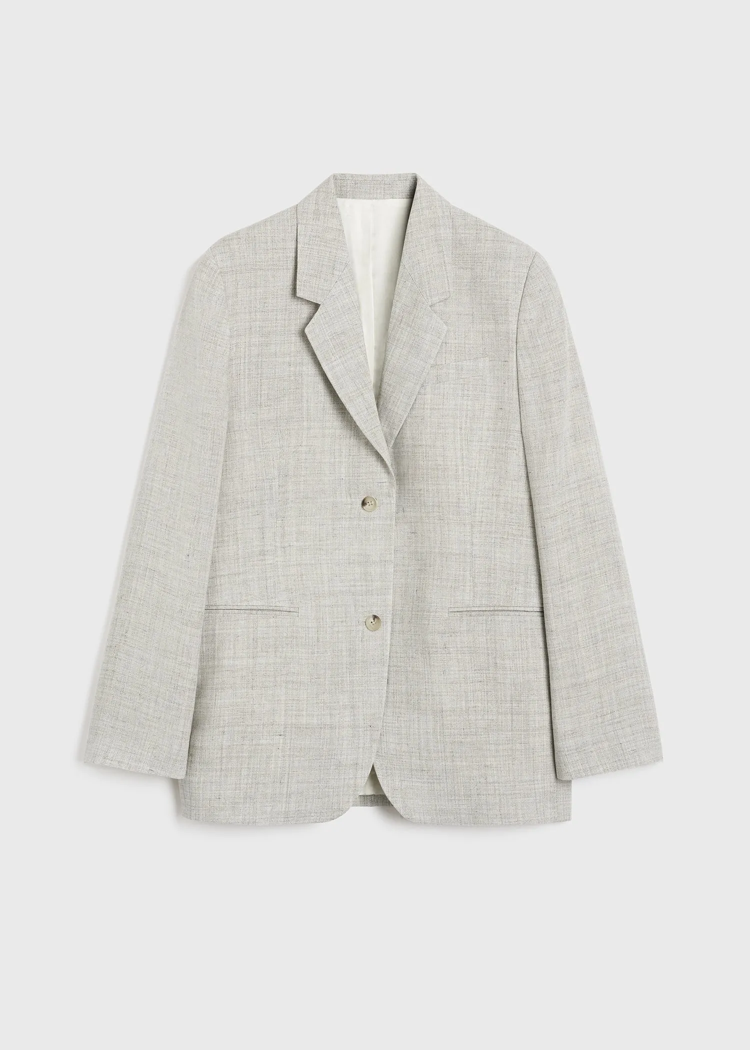 Tailored suit jacket oat melange sold by Toteme product image thumbnail 5