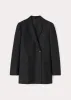 Double-breasted blazer black sold by Toteme