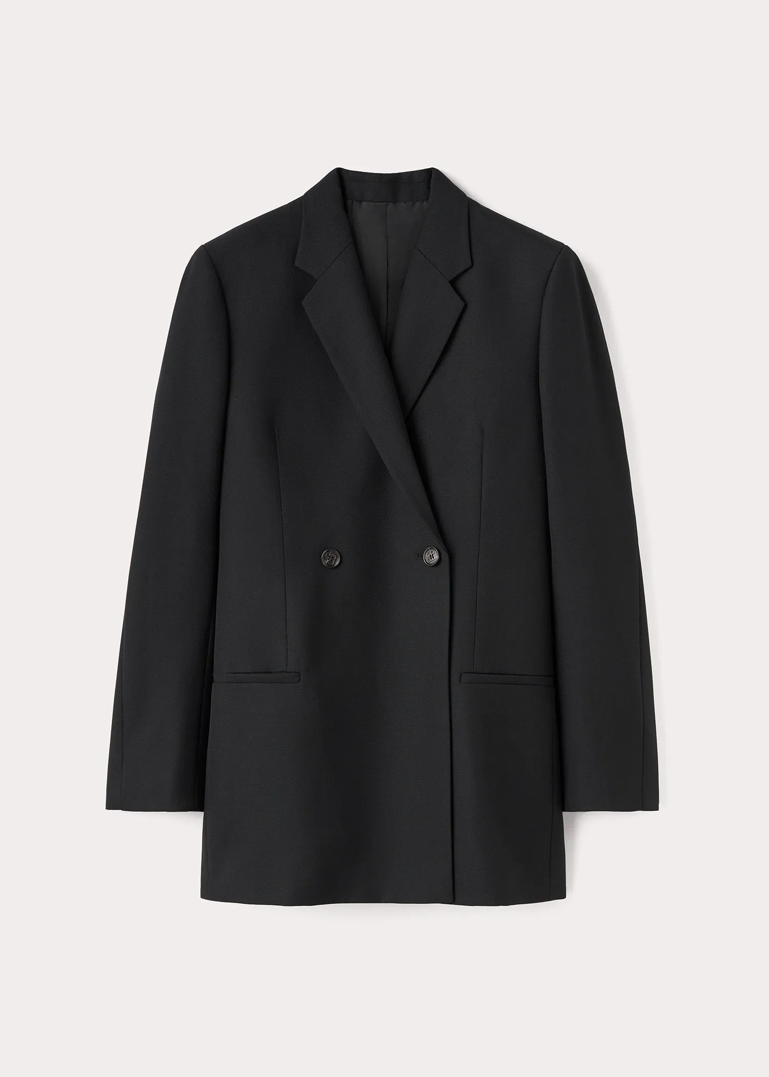 Double-breasted blazer black sold by Toteme product image thumbnail 5