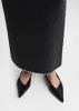 Chain-edge knit skirt charcoal mélange sold by Toteme