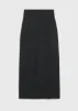 Chain-edge knit skirt charcoal mélange sold by Toteme
