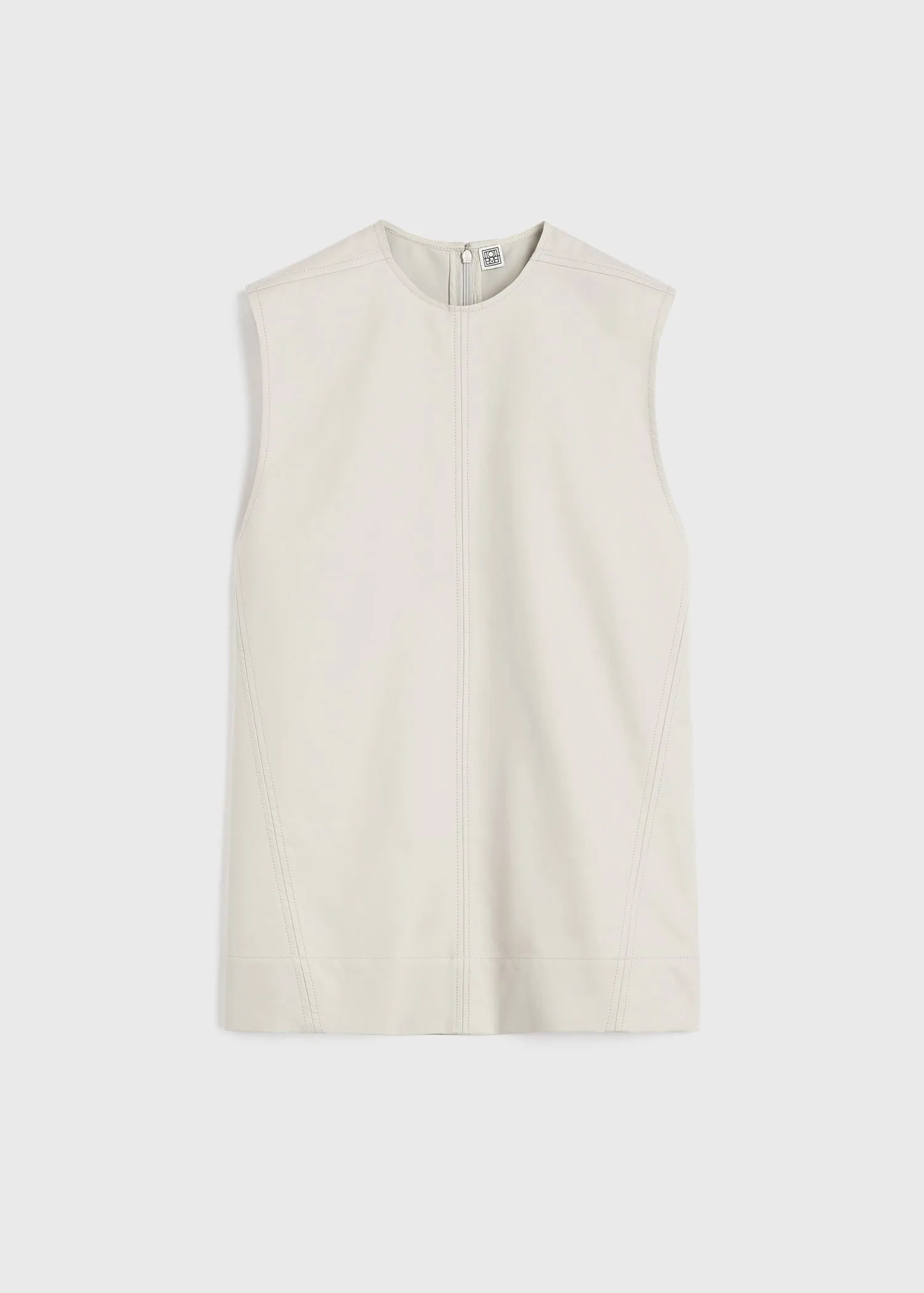 Sleeveless twisted-seam top pebble sold by Toteme product image thumbnail 5