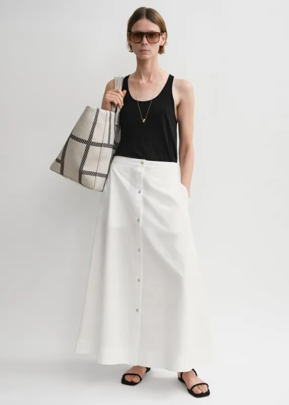 Jacquard stripe skirt white sold by Toteme