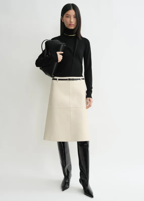 Double leather skirt off-white sold by Toteme