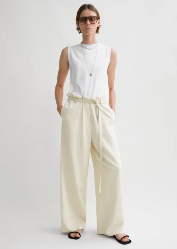 Fluid tie-waist trousers pearl sold by Toteme