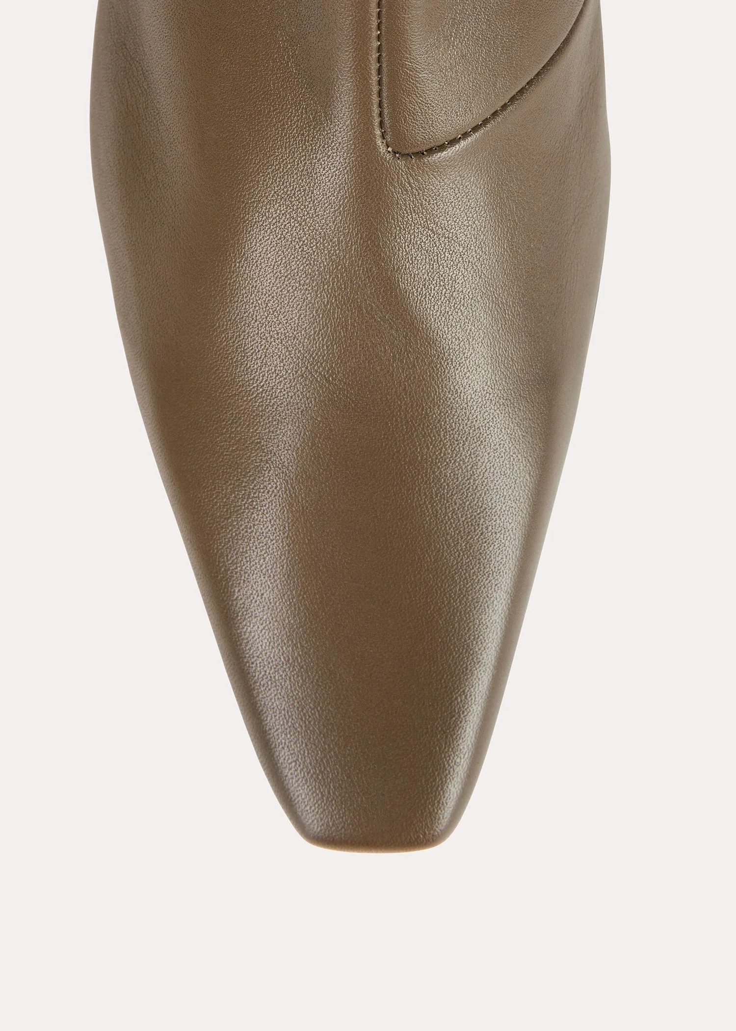 Slim leather knee-high boots ash sold by Toteme product image thumbnail 4