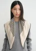 Centered monogram silk scarf crème sold by Toteme