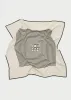 Centered monogram silk scarf crème sold by Toteme