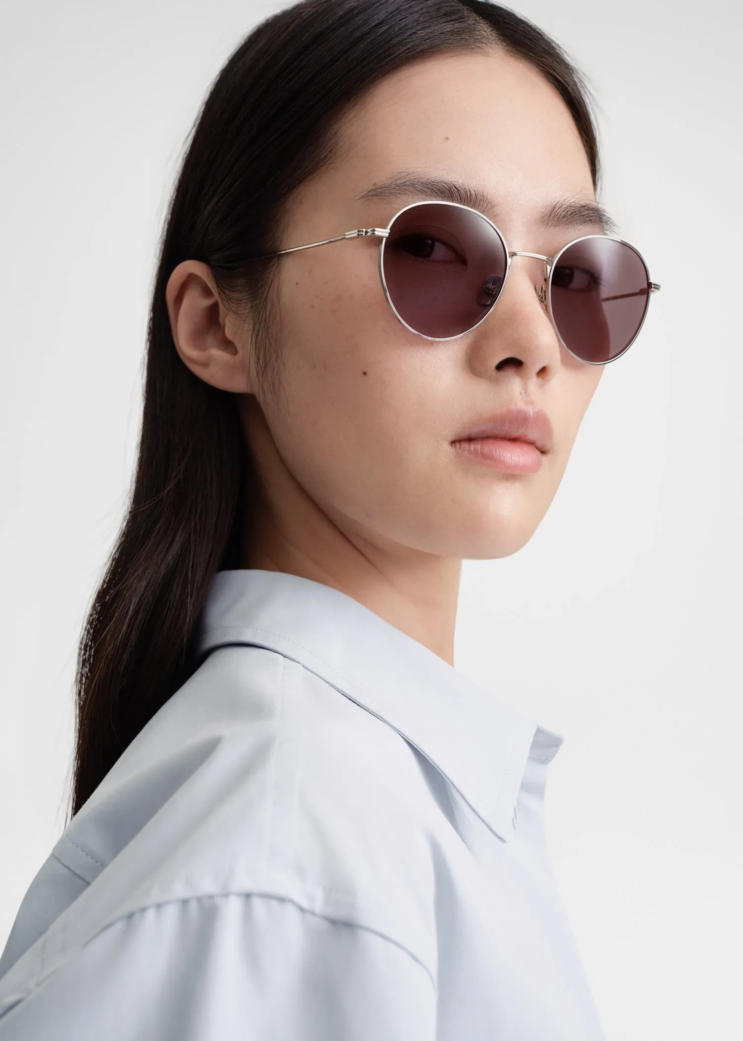 Round sunglasses silver sold by Toteme product image thumbnail 3