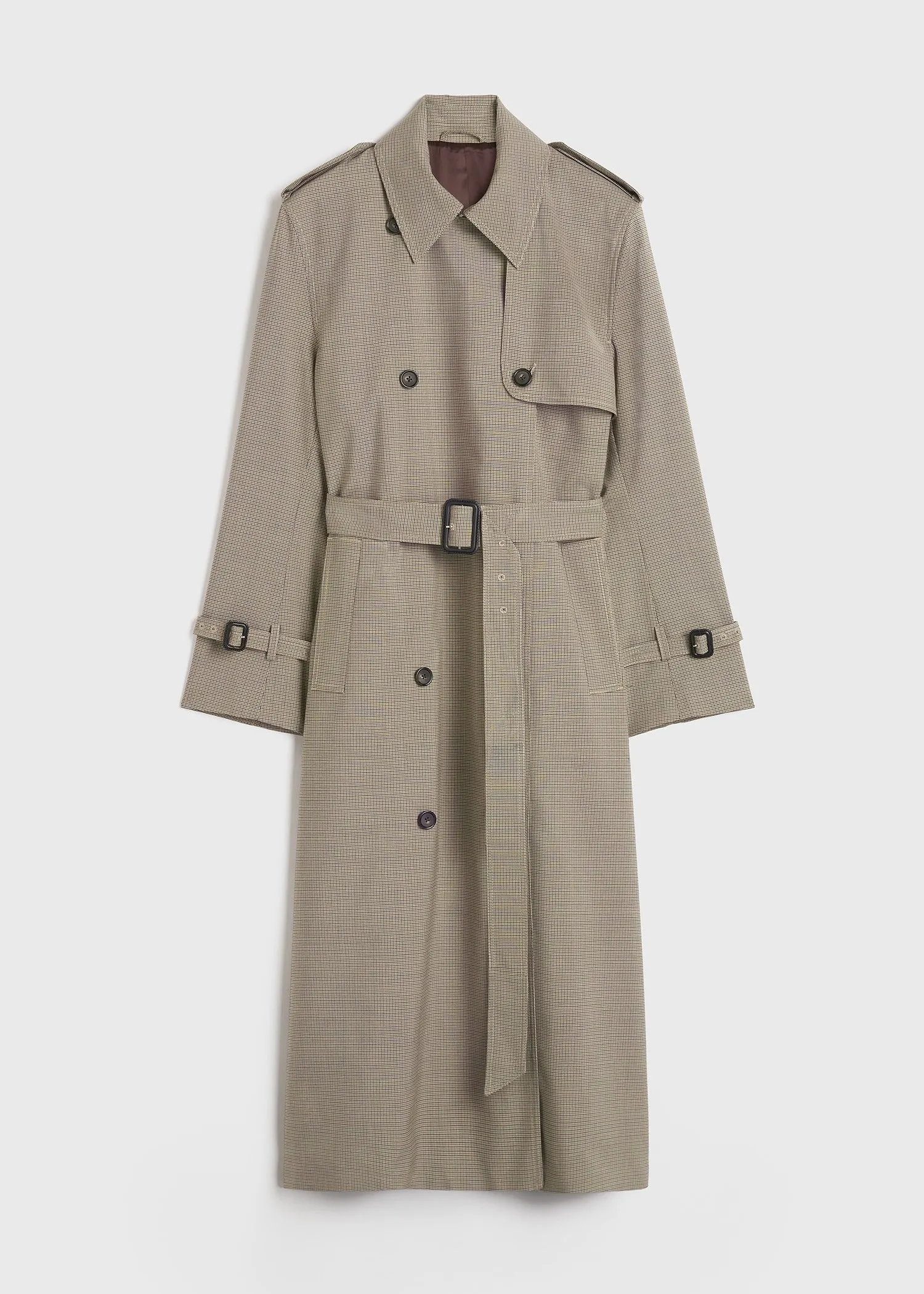 Houndstooth trench coat biscuit sold by Toteme product image thumbnail 5