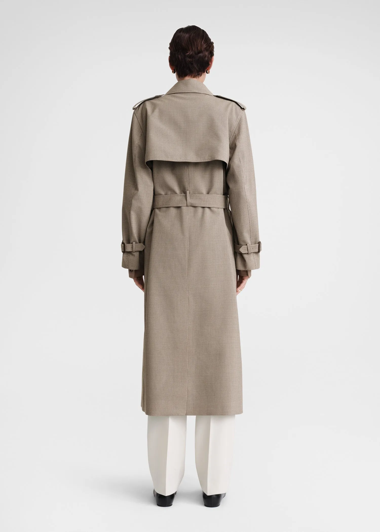 Houndstooth trench coat biscuit sold by Toteme product image thumbnail 3
