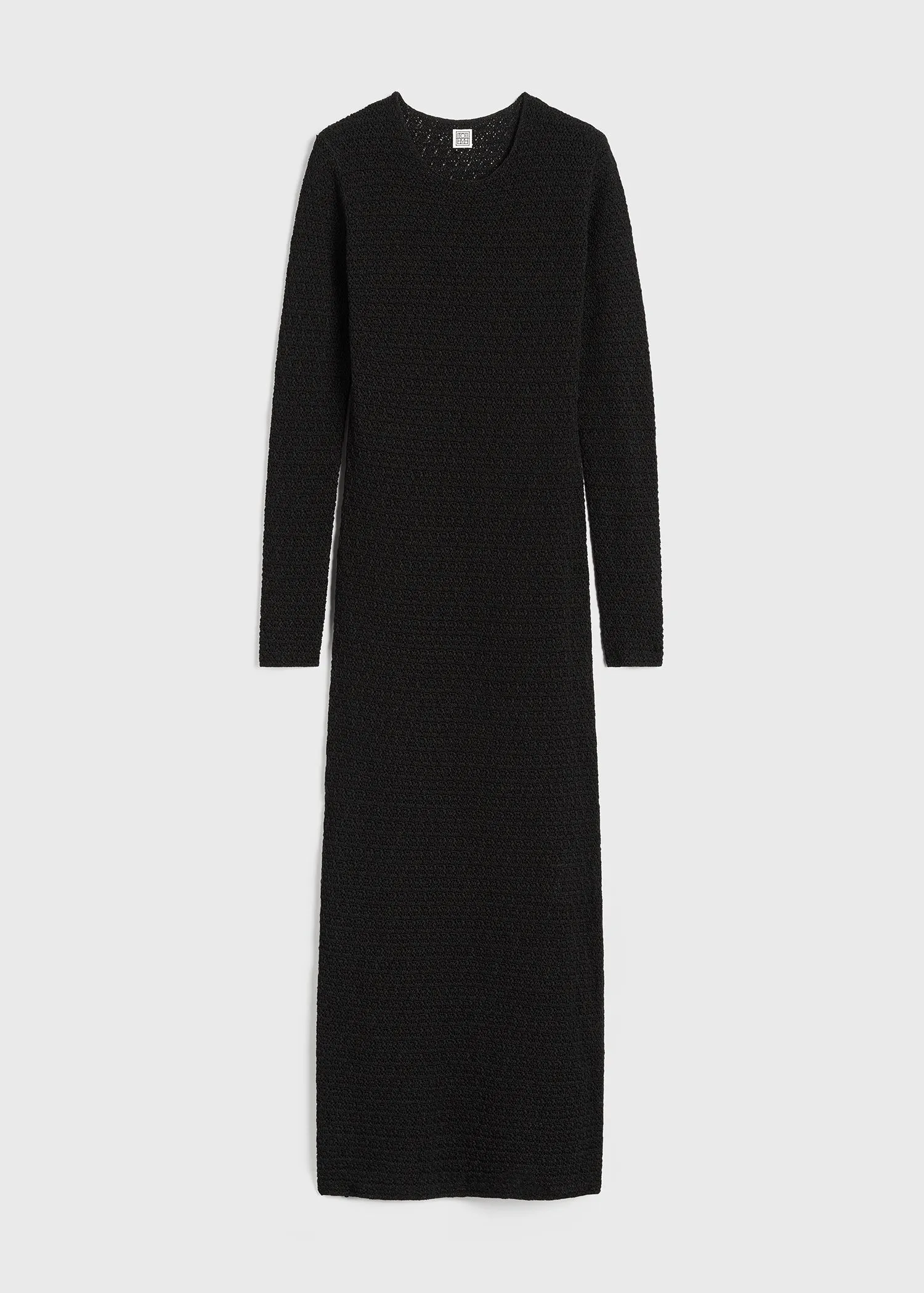 Long-sleeve crochet dress black sold by Toteme product image thumbnail 5