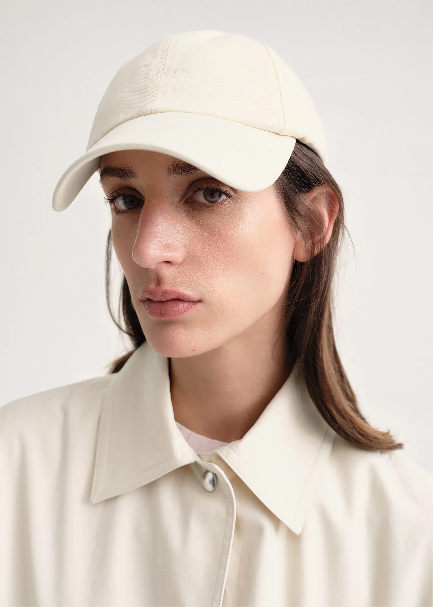 Embroidered soft cap vanilla sold by Toteme product image thumbnail 2