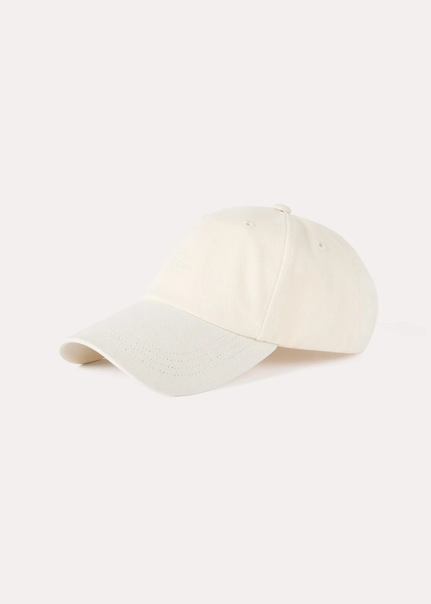 Embroidered soft cap vanilla sold by Toteme product image thumbnail 5