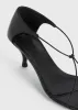 The Leather Knot Sandal black sold by Toteme