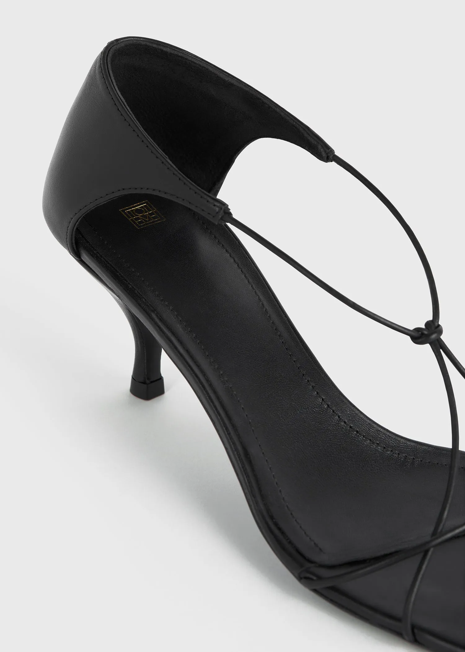 The Leather Knot Sandal black sold by Toteme product image thumbnail 4