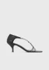 The Leather Knot Sandal black sold by Toteme