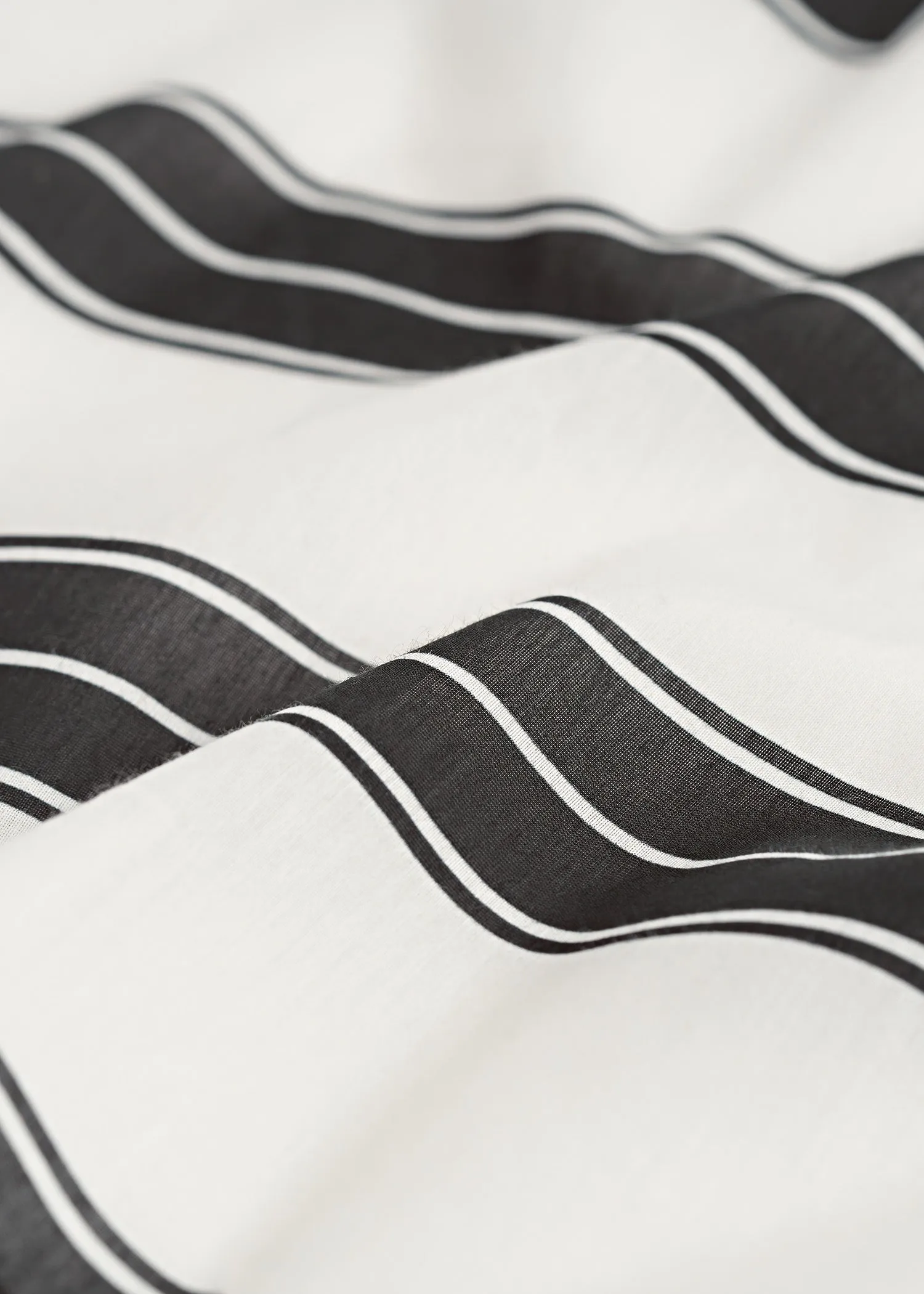 Striped cotton silk bandana black/white sold by Toteme product image thumbnail 4
