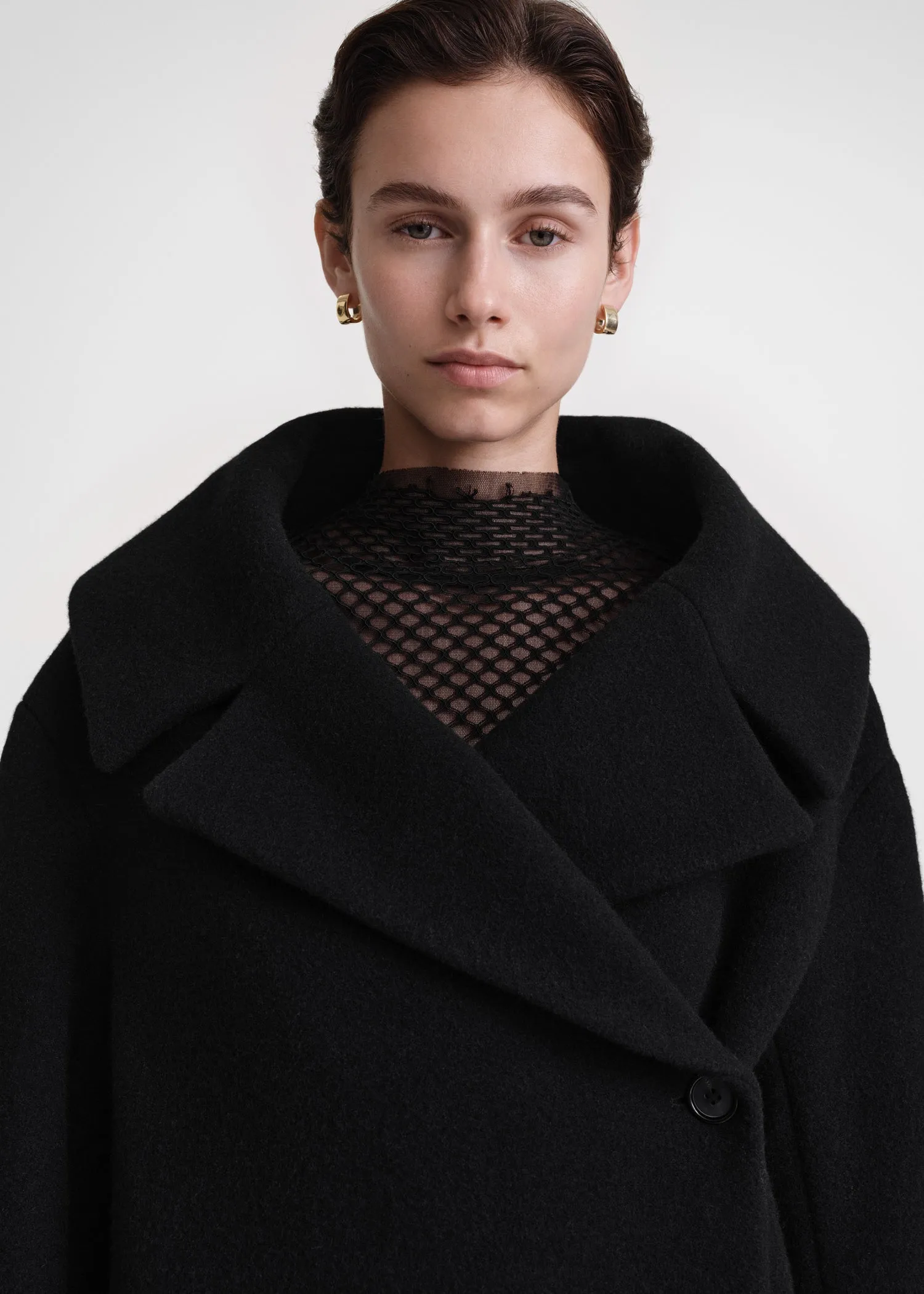 Felt wrap jacket black sold by Toteme product image thumbnail 4