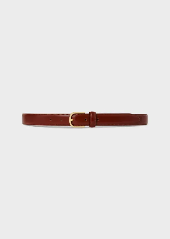 Slim trouser leather belt cognac sold by Toteme