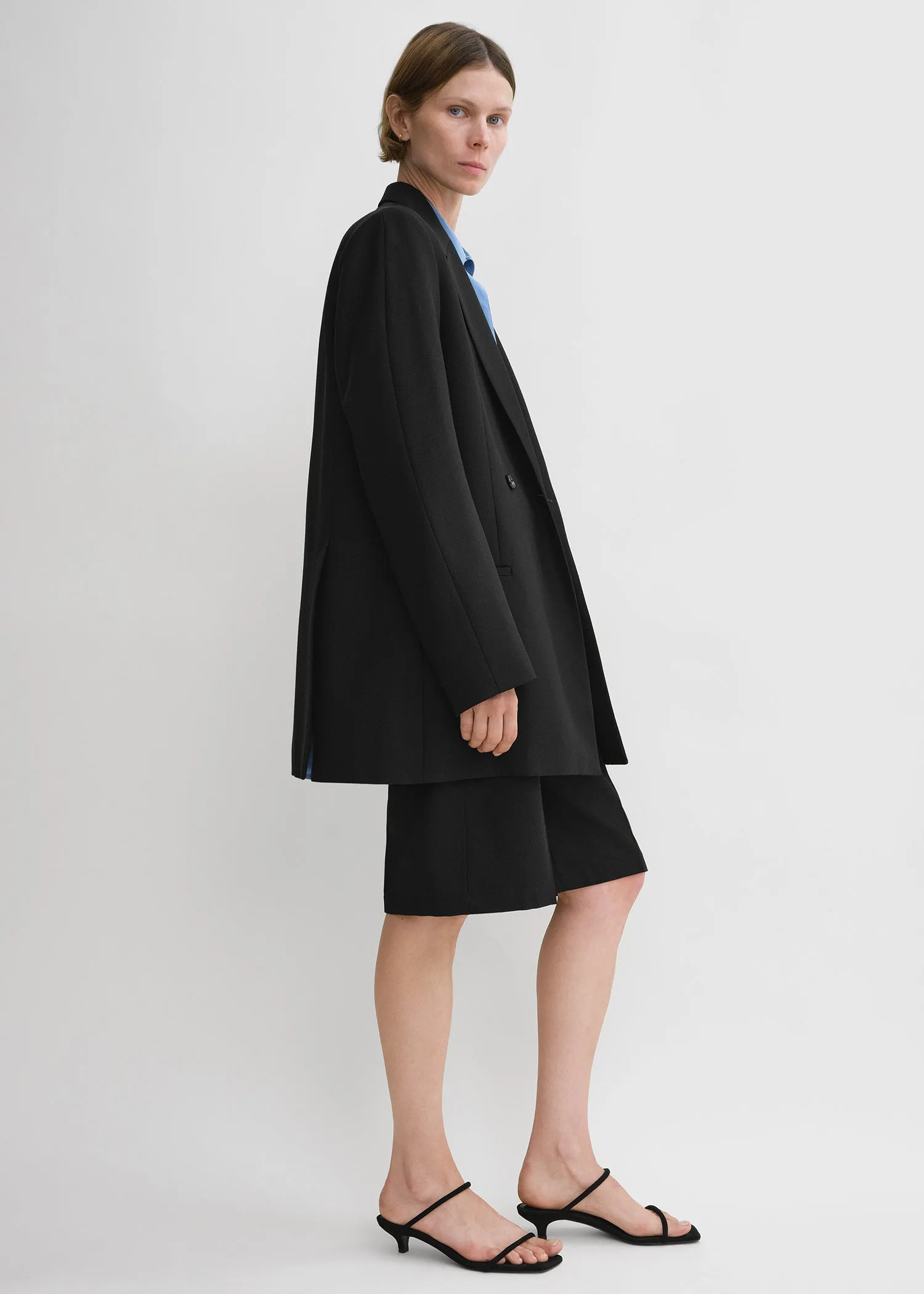 Double-breasted blazer black sold by Toteme product image thumbnail 2