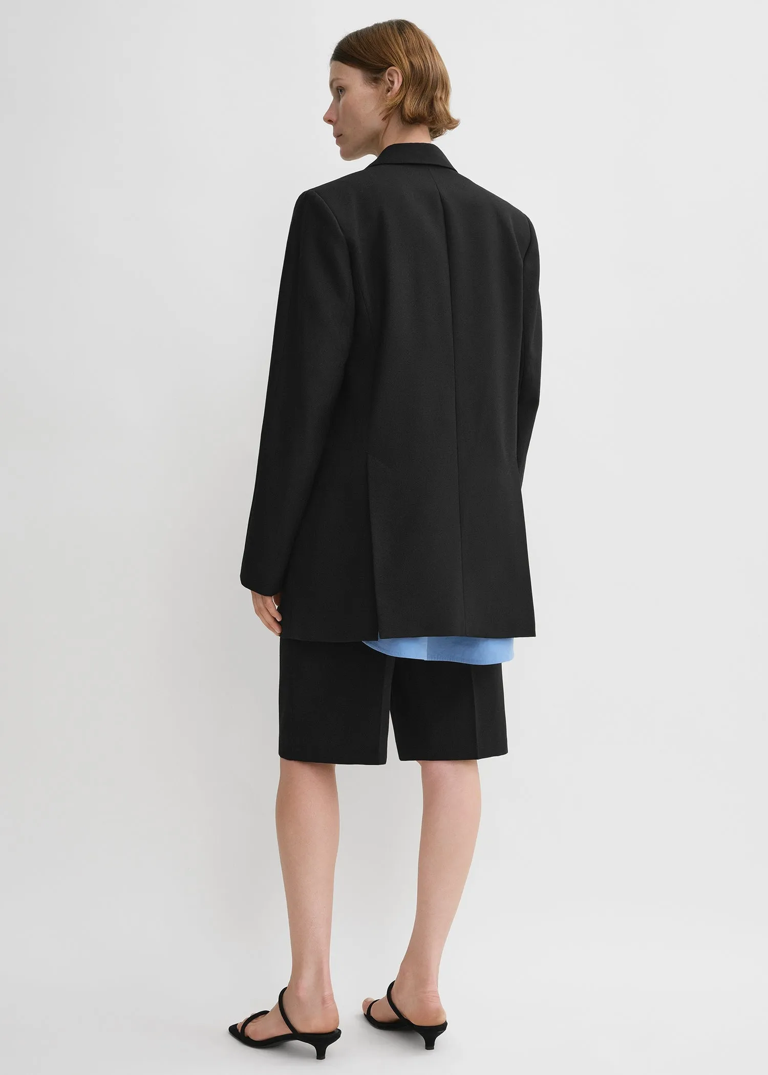 Double-breasted blazer black sold by Toteme product image thumbnail 3