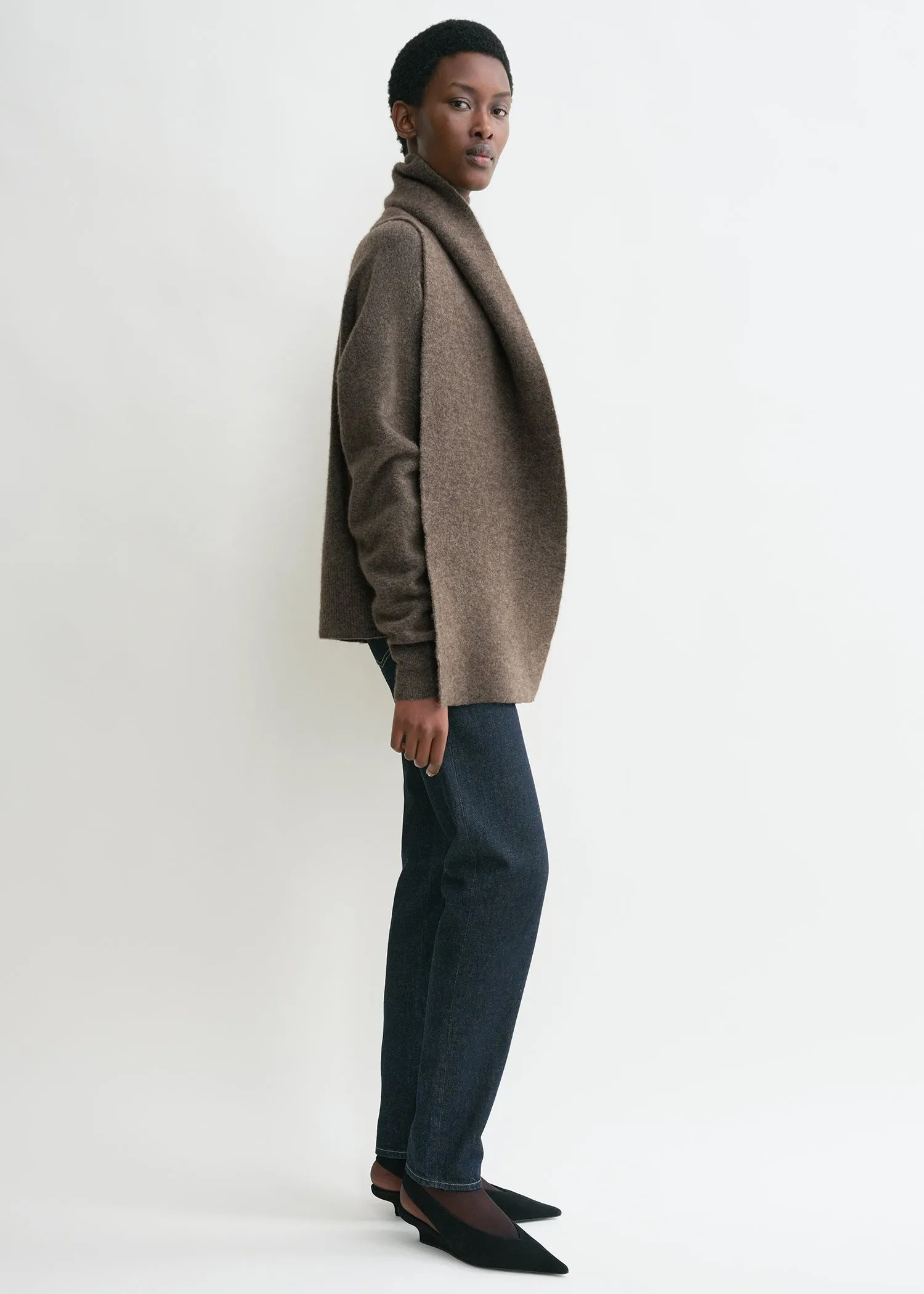 Draped-scarf knit truffle sold by Toteme product image thumbnail 2