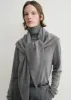 Triangle wool cashmere scarf grey melange sold by Toteme