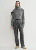 Triangle wool cashmere scarf grey melange sold by Toteme