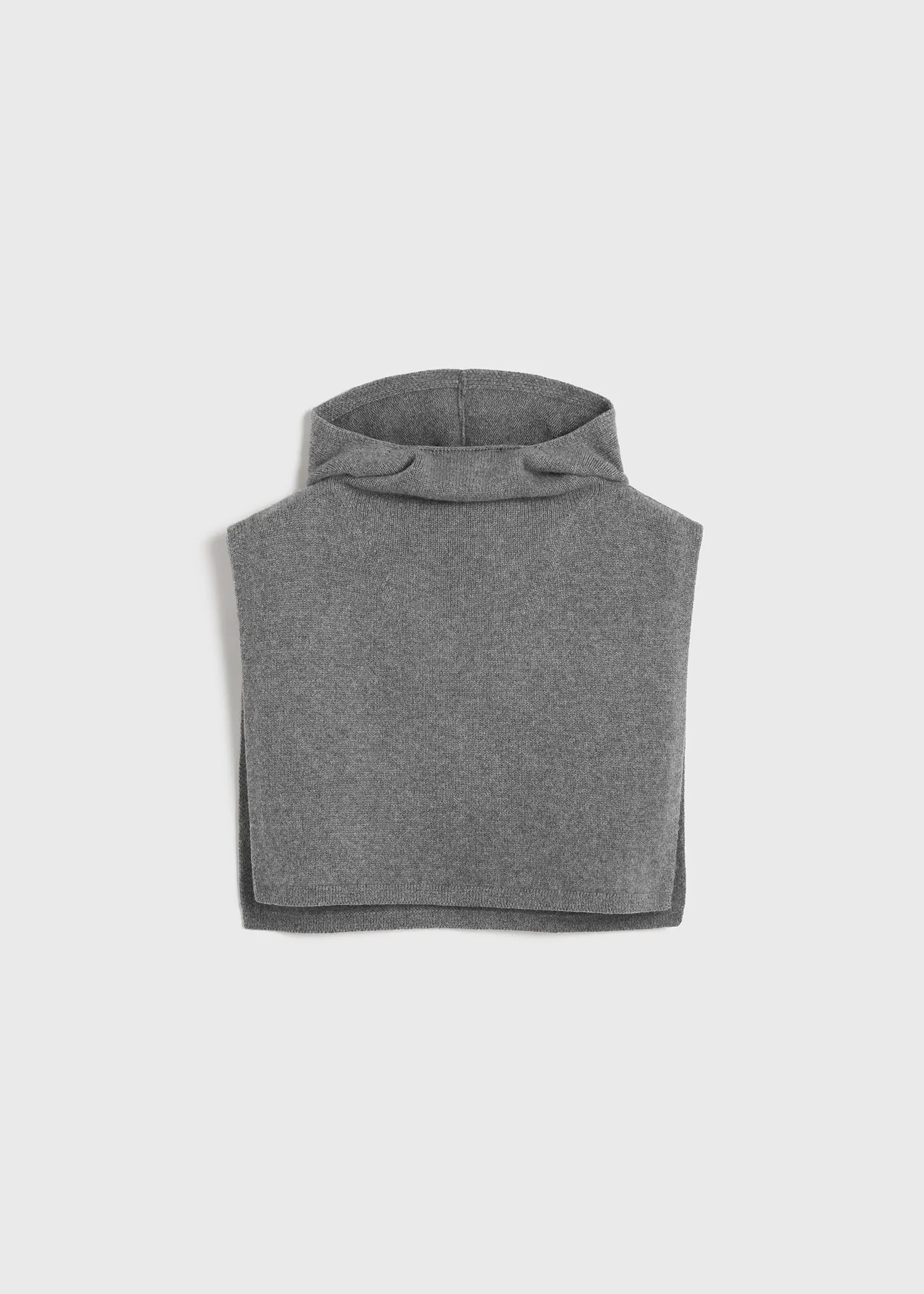 Wool cashmere hoodie bib grey melange sold by Toteme product image thumbnail 5