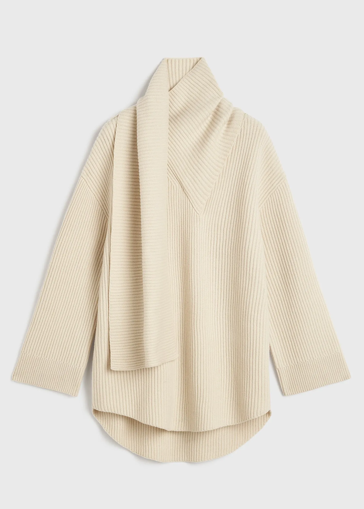 Long scarf knit off-white sold by Toteme product image thumbnail 5