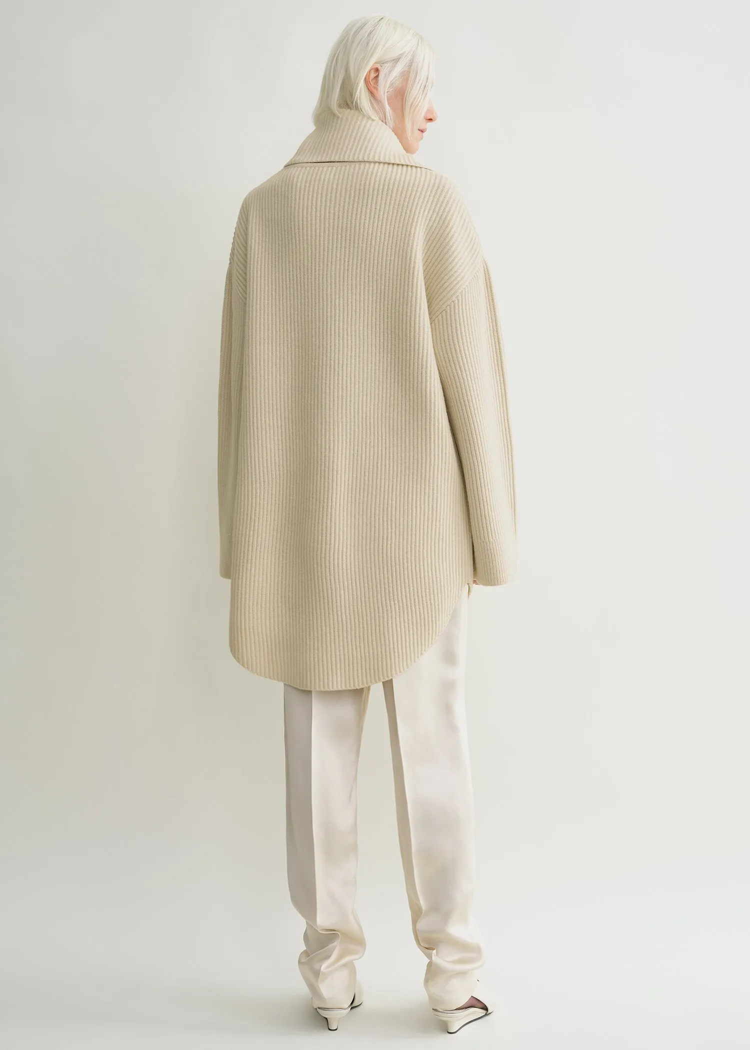 Long scarf knit off-white sold by Toteme product image thumbnail 3