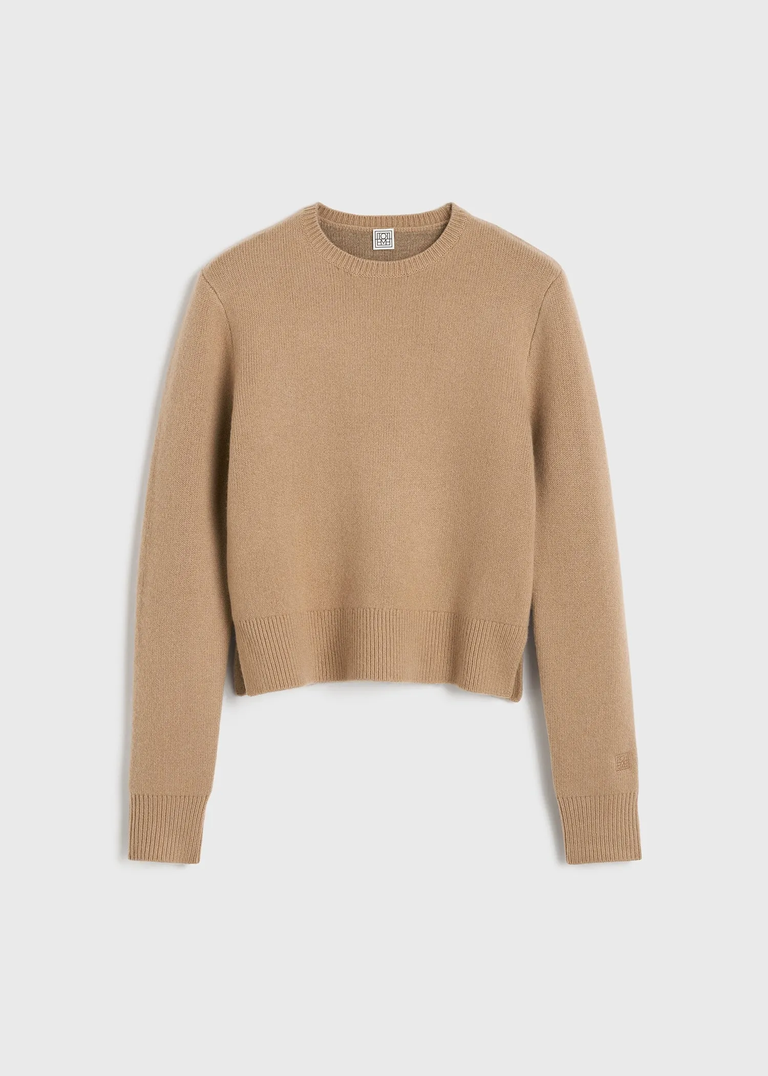 Cropped crew-neck knit camel sold by Toteme product image thumbnail 5