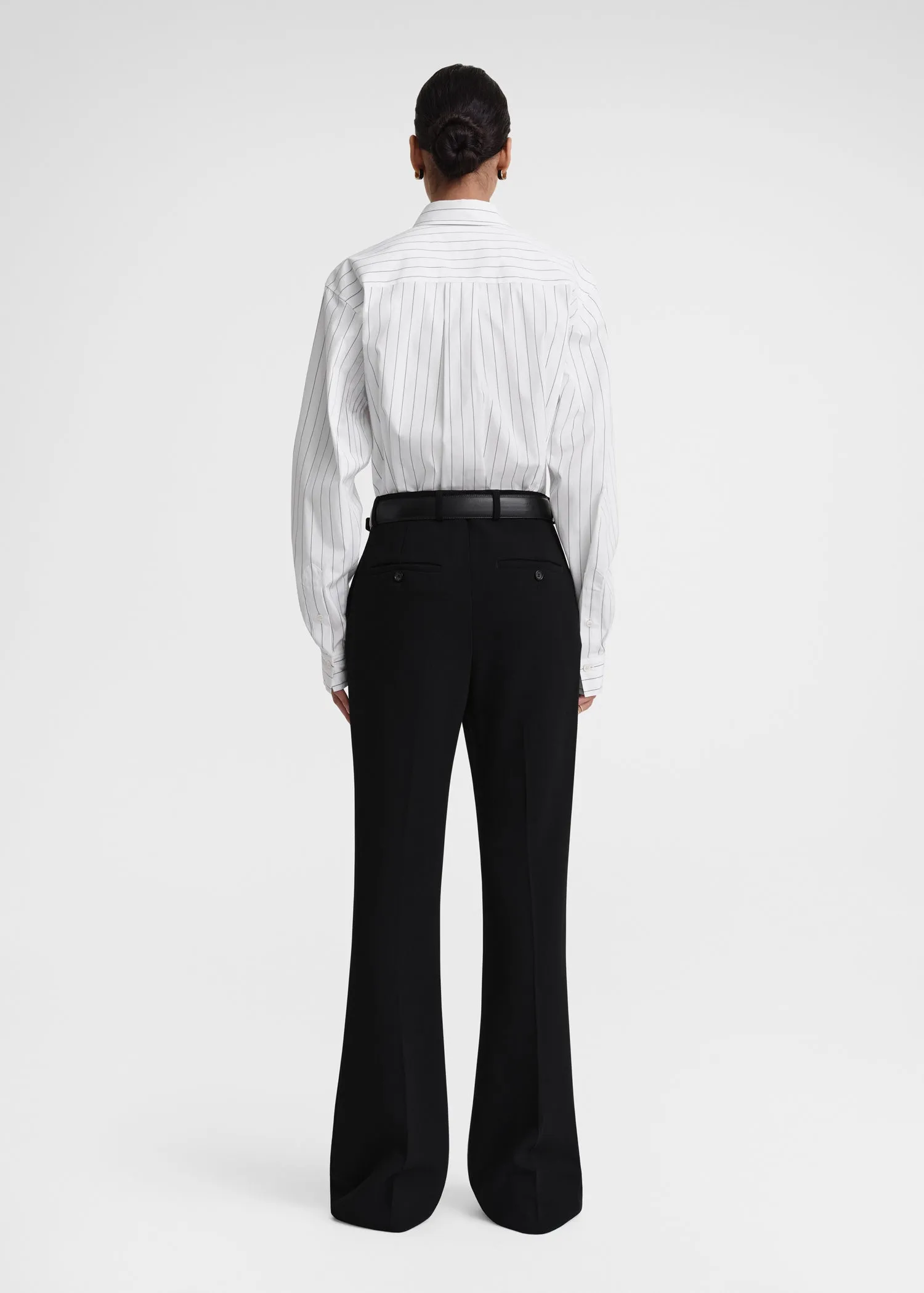 Signature cotton shirt white/black sold by Toteme product image thumbnail 3