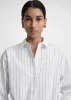 Signature cotton shirt white/black sold by Toteme