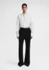 Signature cotton shirt white/black sold by Toteme