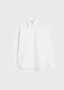 Signature cotton shirt white/black sold by Toteme