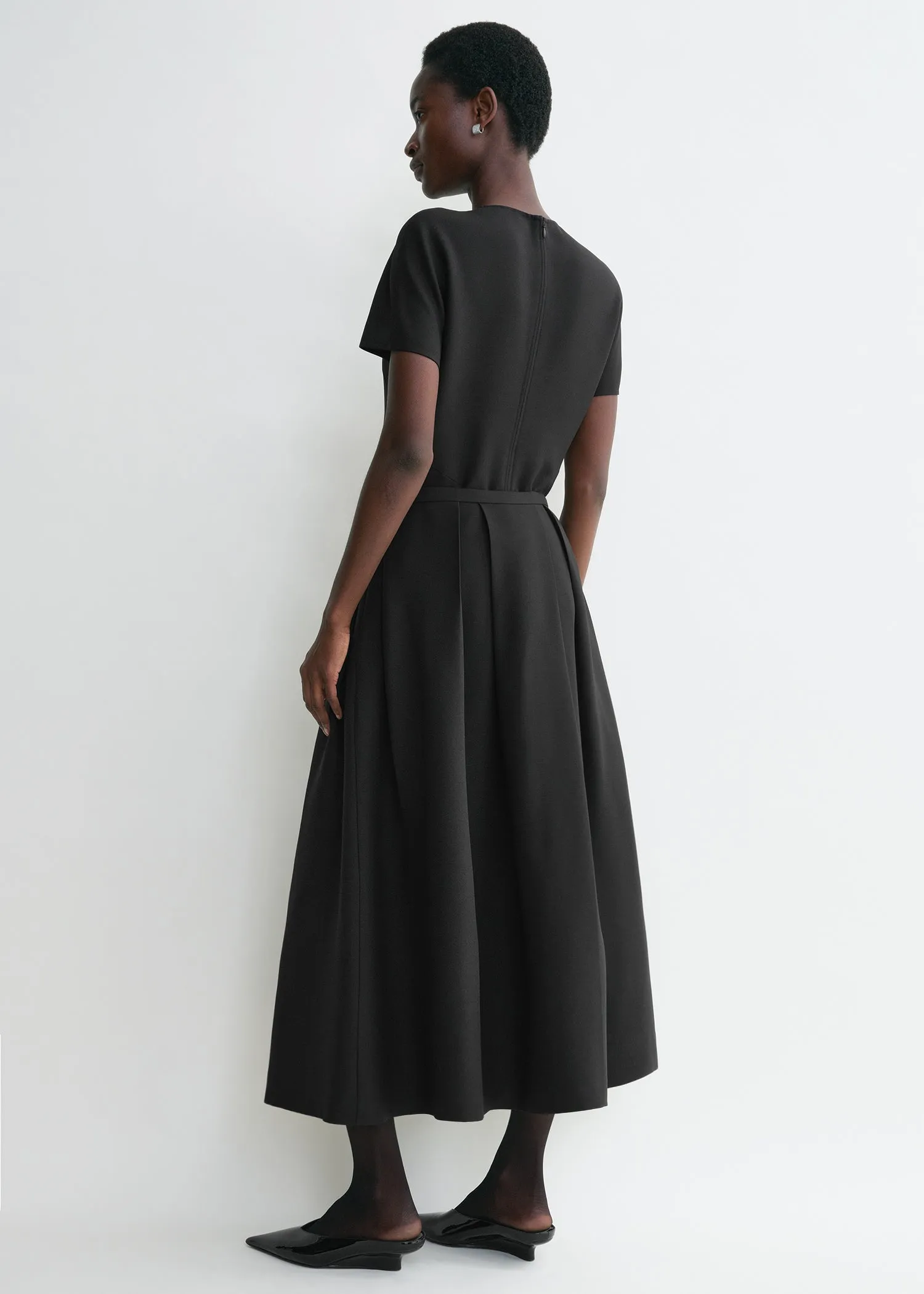 Wool silk twinflower skirt black sold by Toteme product image thumbnail 3