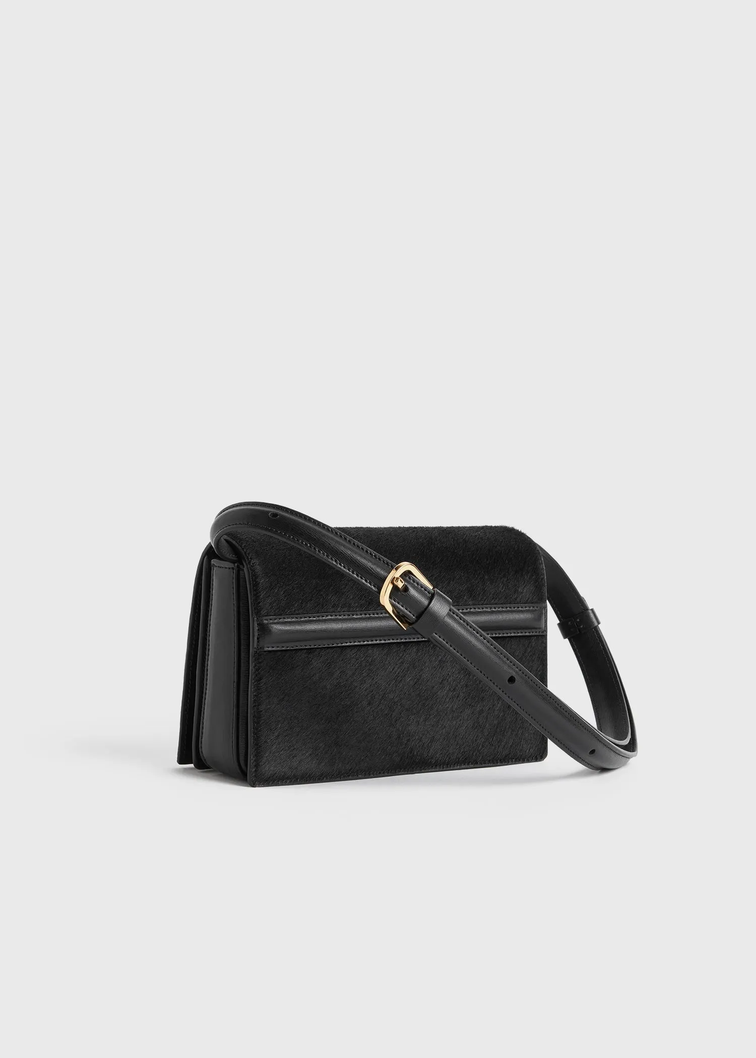 Mini T-Flap pony hair bag black sold by Toteme product image thumbnail 5