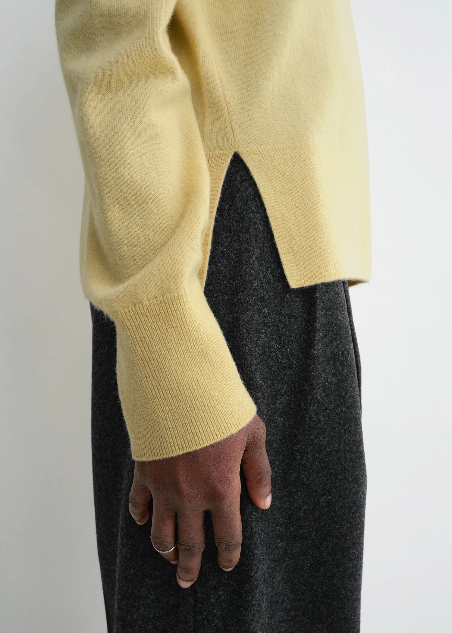 Crew-neck cashmere knit soft yellow sold by Toteme product image thumbnail 4
