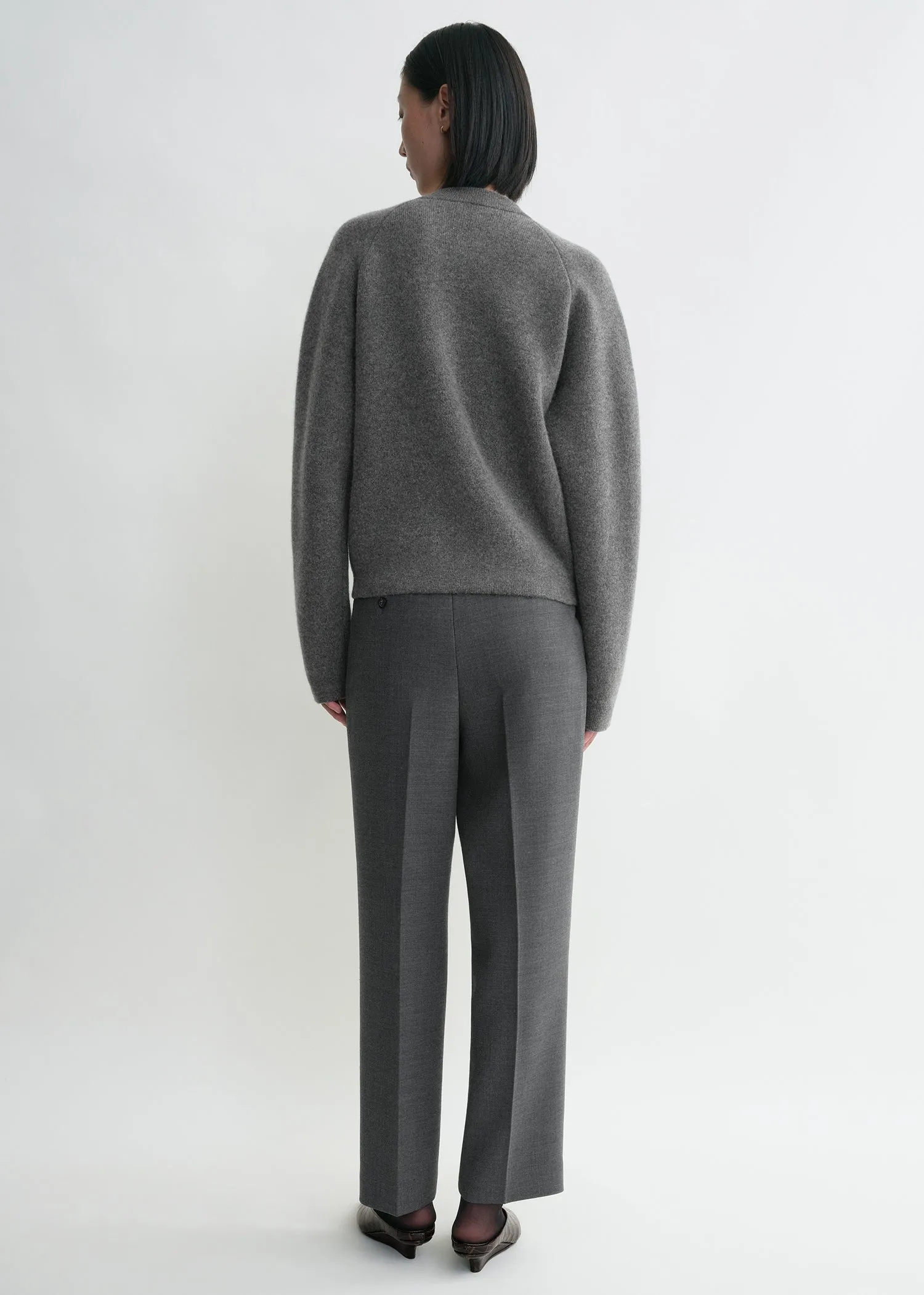 Hammered button cardigan grey melange sold by Toteme product image thumbnail 4