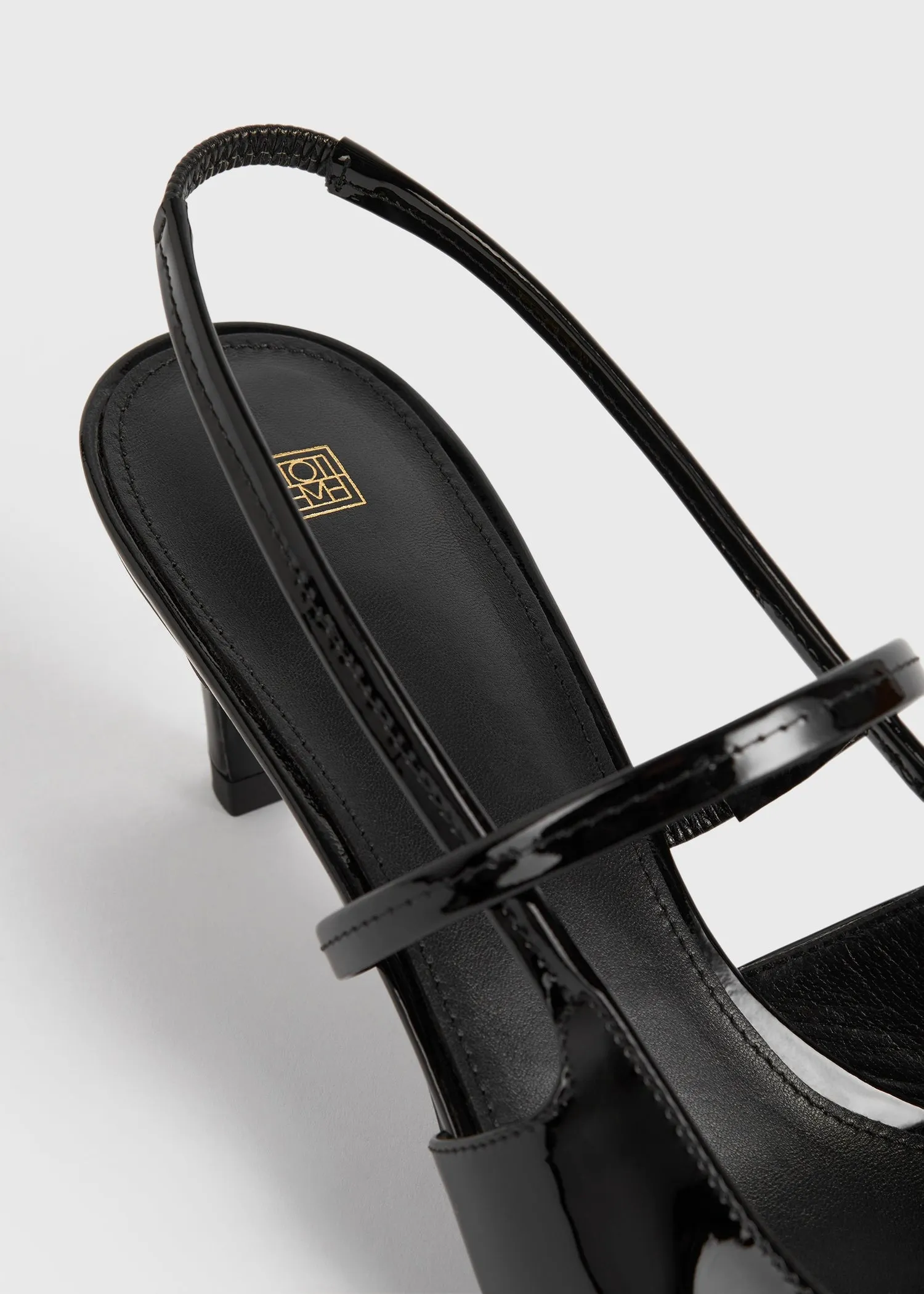 Sharp patent slingbacks black sold by Toteme product image thumbnail 5