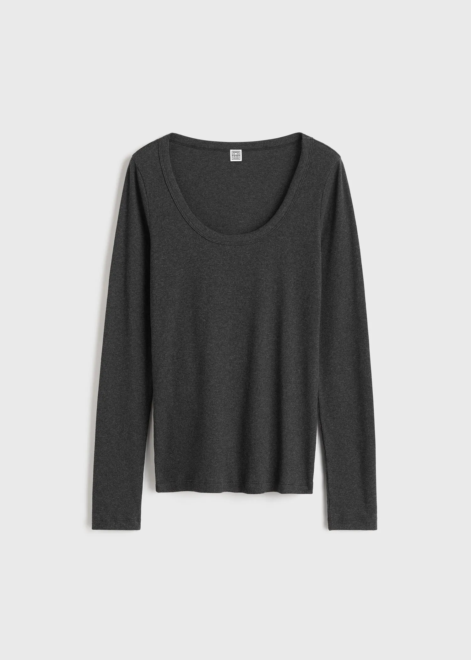 Classic rib top charcoal melange sold by Toteme product image thumbnail 5
