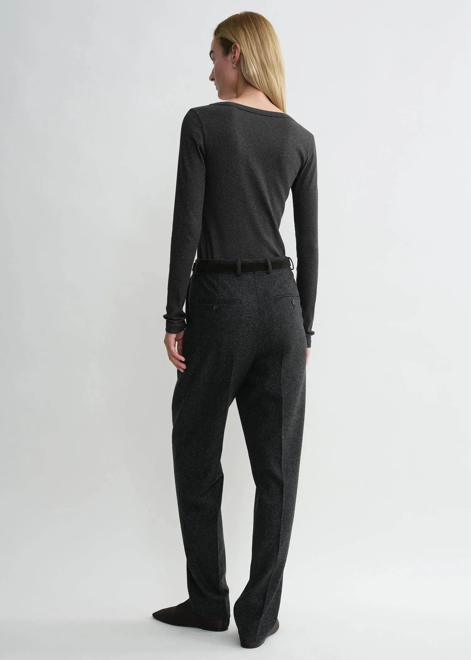 Classic rib top charcoal melange sold by Toteme product image thumbnail 2