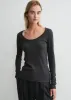 Classic rib top charcoal melange sold by Toteme