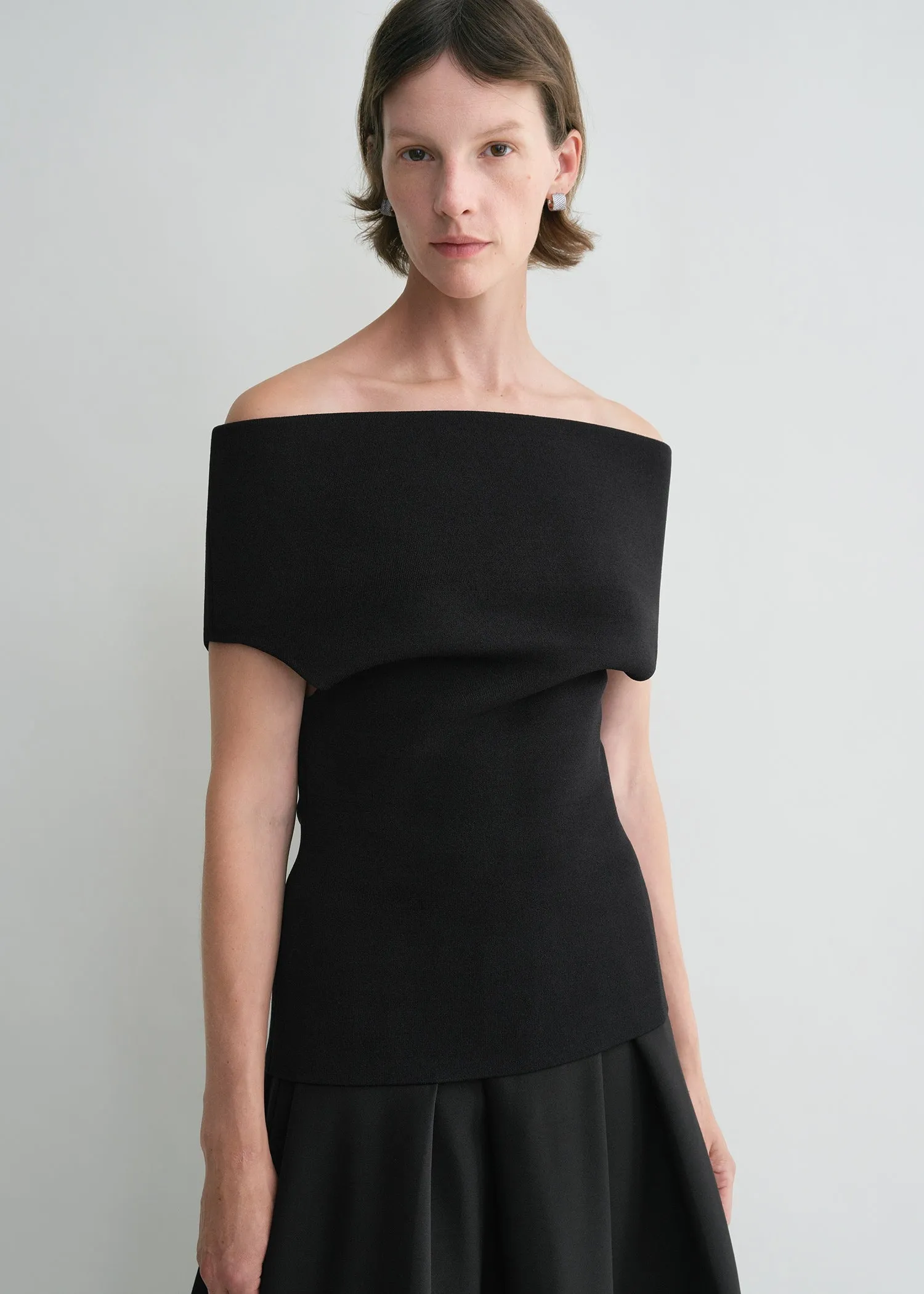 Double-knit top black sold by Toteme product image thumbnail 4