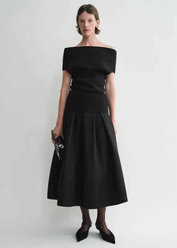 Double-knit top black made by Toteme