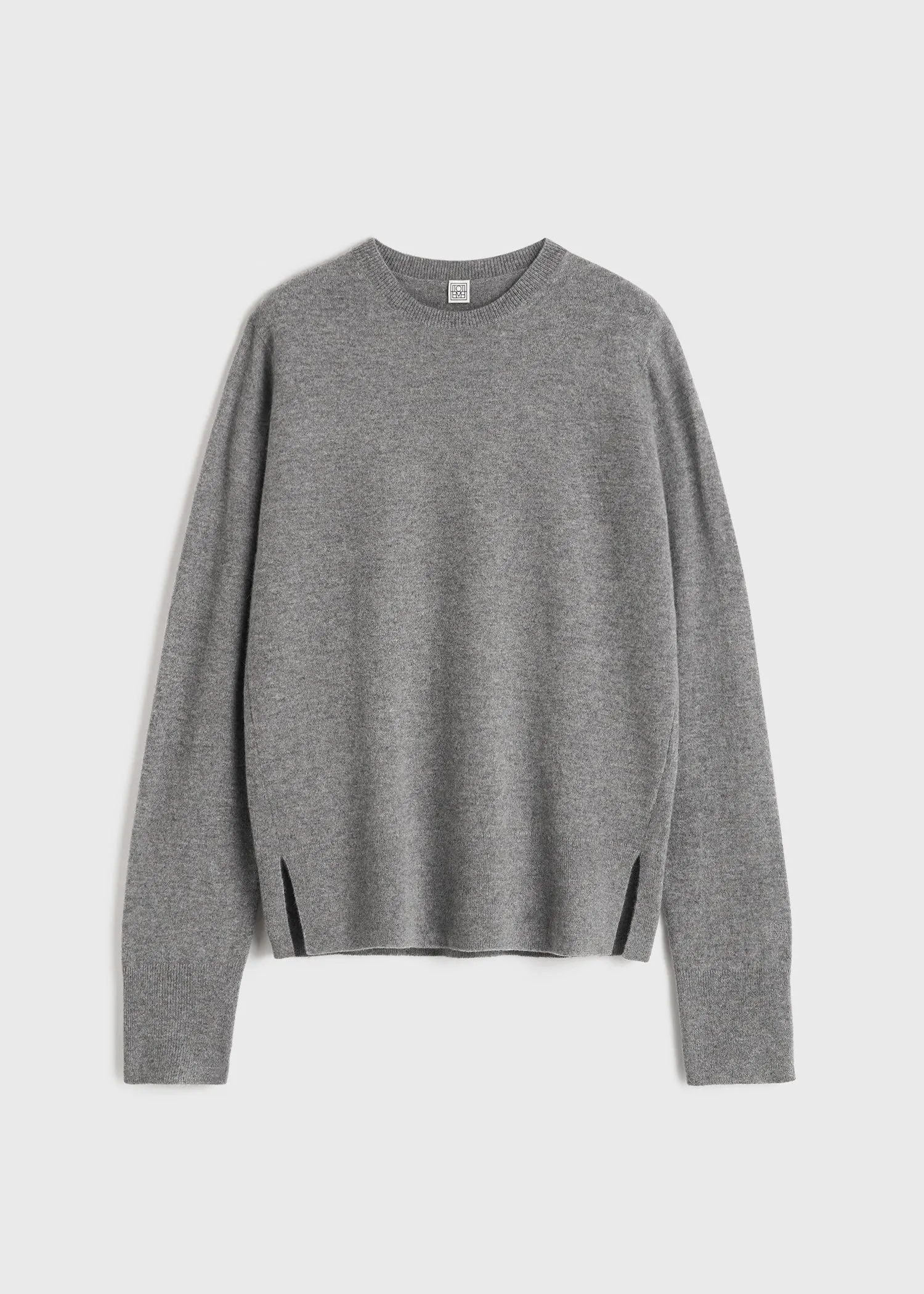 Crew-neck cashmere knit grey sold by Toteme product image thumbnail 5